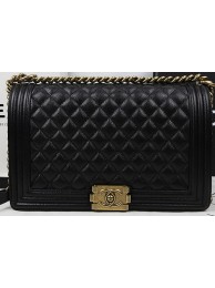 Boy Chanel Flap Bags Original Black Cannage Pattern A67088 Gold HY1464Yv36