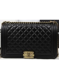 Boy Chanel Flap Bags Original Black Sheepskin Leather A67088 Gold HY19968uU16