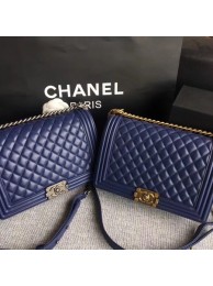 Boy Chanel Flap Bags Original Sheepskin Leather A67088 Blue HY17780vj67