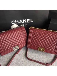 Boy Chanel Flap Bags Original Sheepskin Leather A67088 Wine HY9316rd58