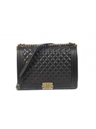 Boy Chanel Flap Shoulder Bag Black Original Sheepskin A67087 Brass HY21835fw56