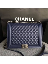 Boy Chanel Flap Shoulder Bag Blue Original Sheepskin Leather A67087 Silver HY15817jf20