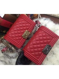 Boy Chanel Flap Shoulder Bag Cannage Pattern A67085 Red HY10051DS71