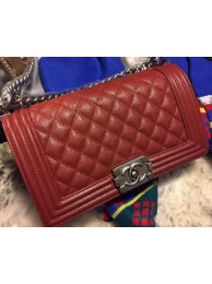 Boy Chanel Flap Shoulder Bag Cannage Pattern A67086 Burgundy HY19549VI95