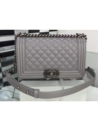 Boy Chanel Flap Shoulder Bag Cannage Pattern A67086 Grey HY17091DO87