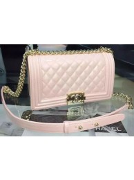 Boy Chanel Flap Shoulder Bag Original Leather A5708 Light Pink HY5431Va47