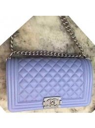 Boy Chanel Flap Shoulder Bag Original Sheepskin A64375 Lavender HY23653iv85
