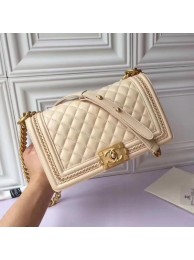 Boy Chanel Flap Shoulder Bag Original Sheepskin Leather A67086 Apricot HY5545sf78