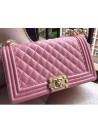 Boy Chanel Flap Shoulder Bag Pink Cannage Pattern A67086 Gold HY22543cP15