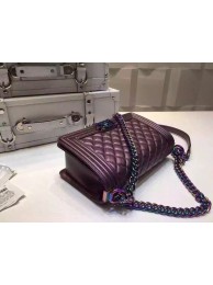 Boy Chanel Flap Shoulder Bag Purple Original Cannage Pattern A67086 Purple HY17878Pf97