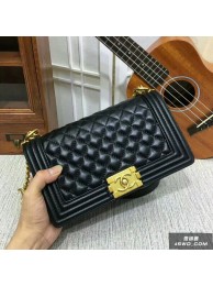 Boy Chanel Flap Shoulder Bag Sheepskin Leather 67086A Black HY18876JD63