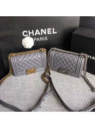 Boy Chanel Flap Shoulder Bag Sheepskin Leather A67085 Grey HY16946ea89