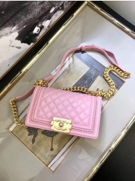 Boy Chanel Flap Shoulder Bag Sheepskin Leather A67085E Pink HY5225dV68