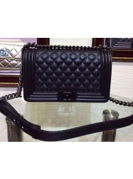 Boy Chanel Flap Shoulder Bag Sheepskin Leather A67086 Black HY24652XW58