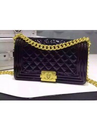 Boy Chanel Flap Shoulder Bag Sheepskin Leather A67189 Black HY25553tQ92