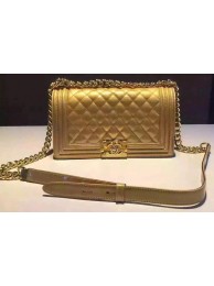 Boy Chanel Flap Shoulder Bag Sheepskin Leather A67189 Gold HY26586OG45