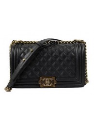 Boy Chanel Flap Shoulder Bags Black Original Cannage Pattern A67025 Gold HY6322bT70