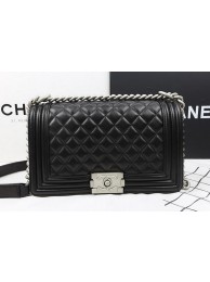 Boy Chanel Flap Shoulder Bags Original Lambskin A67025 Black HY24720fr81