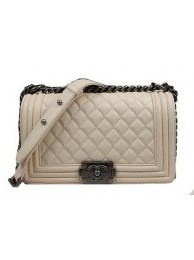 Boy Chanel Flap Shoulder Bags Original Sheepskin Leather A67025 Beige HY19696TP23
