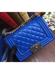 Boy Chanel Flap Shoulder Bags Sheepskin Leather A67085 Blue HY4084Ea63