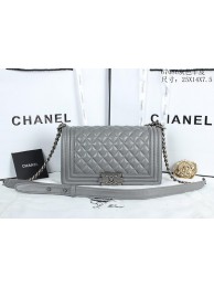 Boy Chanel Flap Shoulder Bags Sheepskin Leather A67086 Grey HY4793hi67