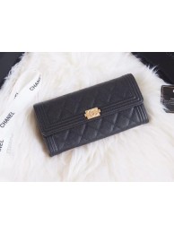 BOY CHANEL Flap Wallet A80286 black gold-Tone Metal HY5571CI68
