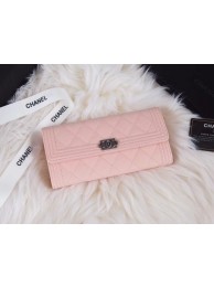 BOY CHANEL Flap Wallet A80286 pink silver-Tone Metal HY3059MO84