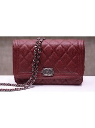Boy Chanel mini Flap Bags Cannage Pattern A33815 Burgundy HY1793Nw52