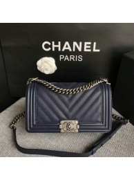 Boy Chanel Original Chevron Leather 67086 Blue HY24570dV68
