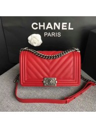 Boy Chanel Original Chevron Leather 67086 Red HY9390fr81