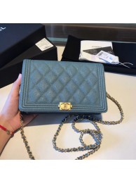BOY CHANEL Original Wallet on Chain A80287 blue HY11093iZ66