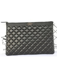 Boy Chanel Sheepskin Leather Clutch A80571 Black HY2791zd34