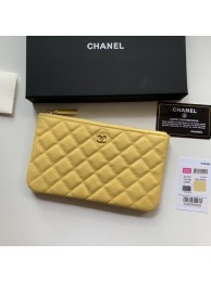 CHANEL 19 Caviar Original Leather Carry on bag AP1060 yellow HY15956JD63