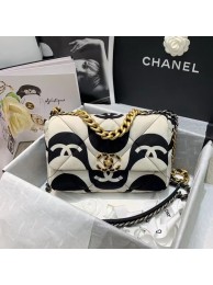 chanel 19 flap bag AS1160 black&white HY26741CI68
