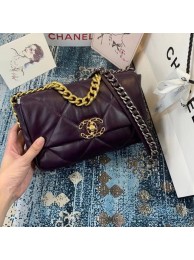Chanel 19 flap bag AS1160 deep purple HY9291nV16