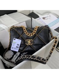 Chanel 19 flap bag AS1160A black HY10570Mn81
