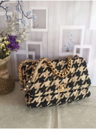 CHANEL 19 Flap Bag AS1162 apricot&black HY5449va68