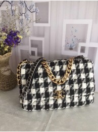 CHANEL 19 Flap Bag AS1162 black&white HY7029sp14