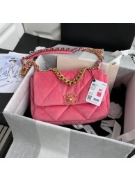 Chanel 19 flap bag velvet AS1160 pink HY10652rh54