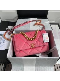 Chanel 19 flap bag velvet AS1161 pink HY14079cf57