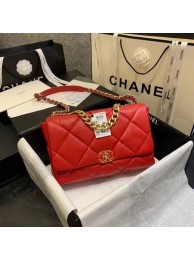 chanel 19 large flap bag AS1162 red HY11765hc46