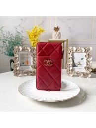 CHANEL 19 Mobile phone case Card Holder AP1182 red HY956Gp37