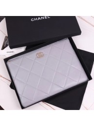 CHANEL 19 Sheepskin Original Leather Carry on bag AP0952 grey HY25830TV86