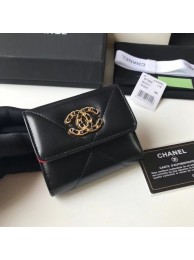 CHANEL 19 Wallet AP1064 black HY513Gm74