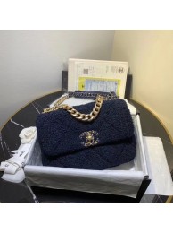 Chanel 19 wool flap bag AS1160 Royal Blue HY12786DV39