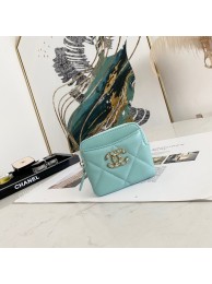 Chanel 19 Zip Card bag 82086 light blue HY10209oK58