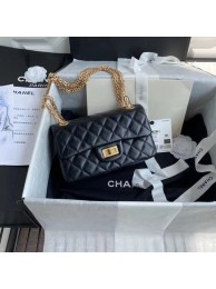 Chanel 2.55 Calfskin Flap Bag A37586 black HY4199Xp72