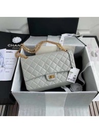 Chanel 2.55 Calfskin Flap Bag A37587 light grey HY5396tL32