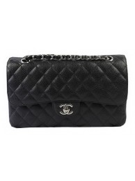 Chanel 2.55 Series Bags Black Cannage Pattern Leather CFA1112 Silver HY14217bW68