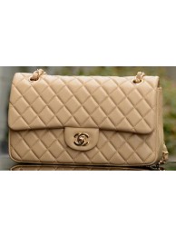 Chanel 2.55 Series Flap Bag Apricot Sheepskin Leather A37586 Gold HY11968Ty85